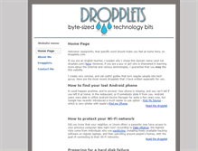 Tablet Screenshot of dropplets.com